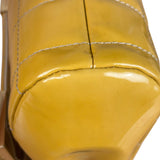 Chanel Yellow Patent Chocolate Bar Quilted CC Shoulder Bag 2002