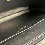 Chanel CC Black Patent Quilted Flap Briefcase Handbag '95