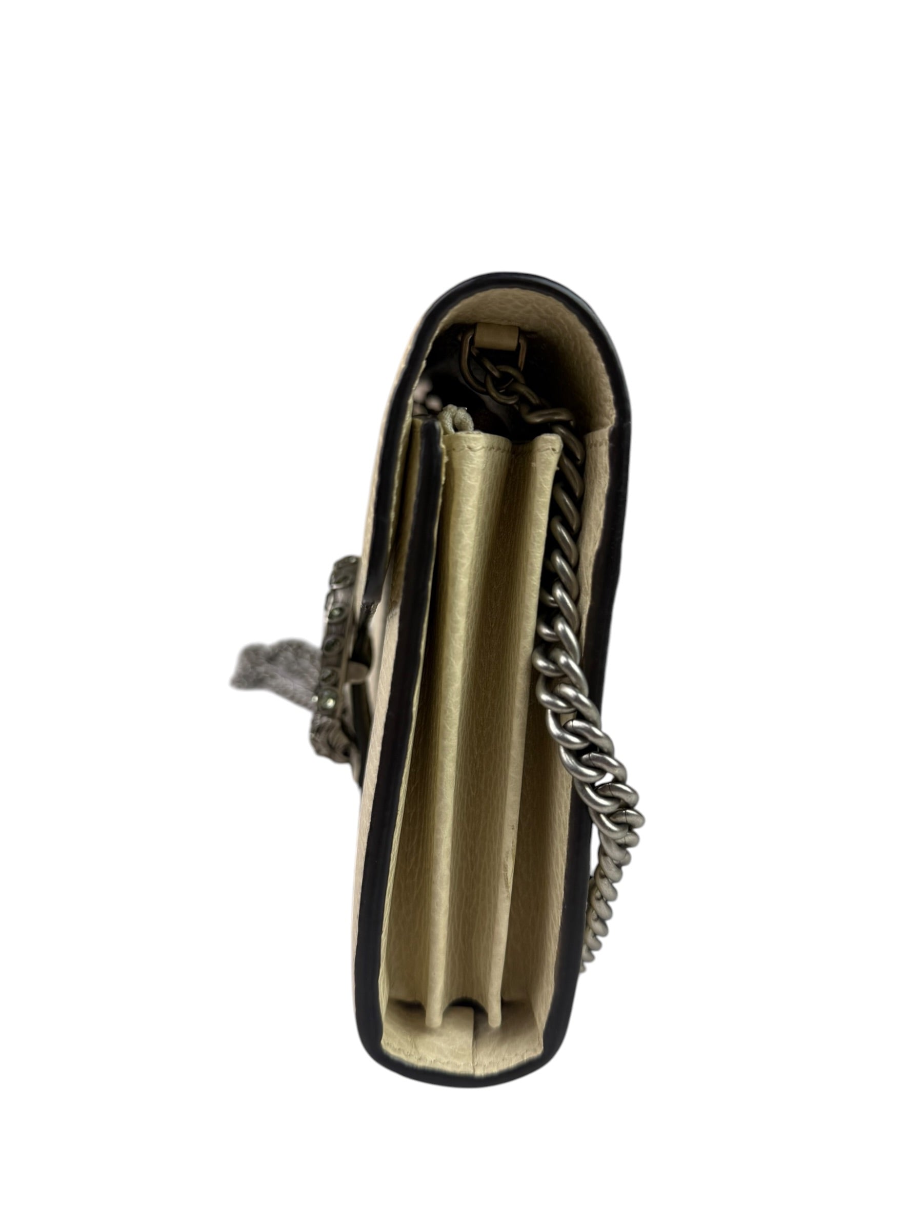 Gucci Beige Leather Dionysus Wallet On Chain