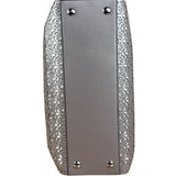 Coach Putty Grey Leather Taylor Eyelet Caryall Shoulder Bag