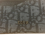 Christian Dior Black/Grey Oblique Jacquard Card Holder