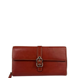 Coach Red Leather Zip Wallet