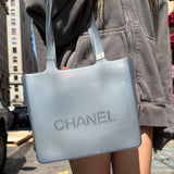 Chanel Blue Rubber Jelly Tote Bag