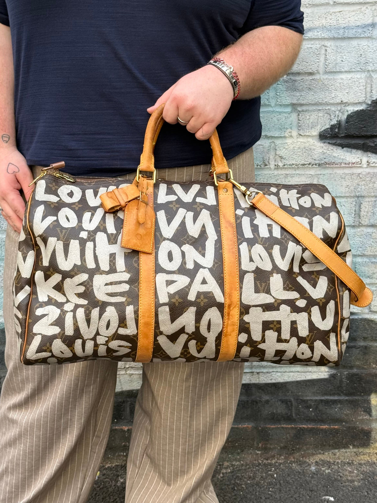 Louis Vuitton x Stephen Sprouse Monogram Graffiti Keepall 50