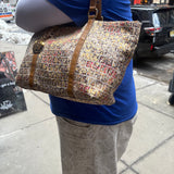 Fendi FF Floral Zucchino Shoulder Tote