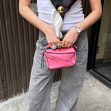 Loewe Pink Leather Mini Puzzle 2Way Bag