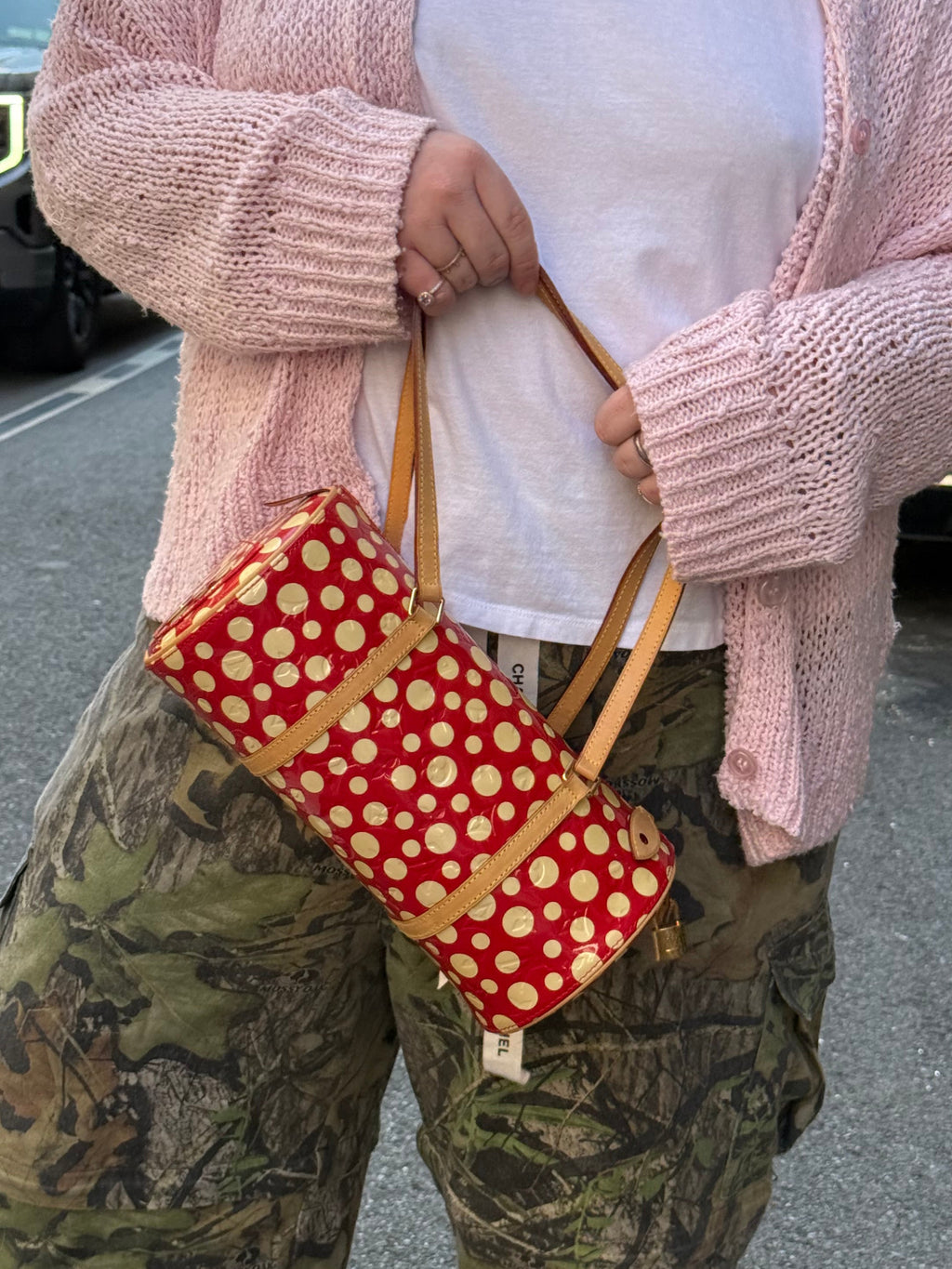 Louis Vuitton x Yayoi Kusama Red/Yellow Vernis Dot Infinity Papillon 30