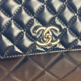 Chanel Blue Patent Quilted Business Flap Bag 2012 17ds