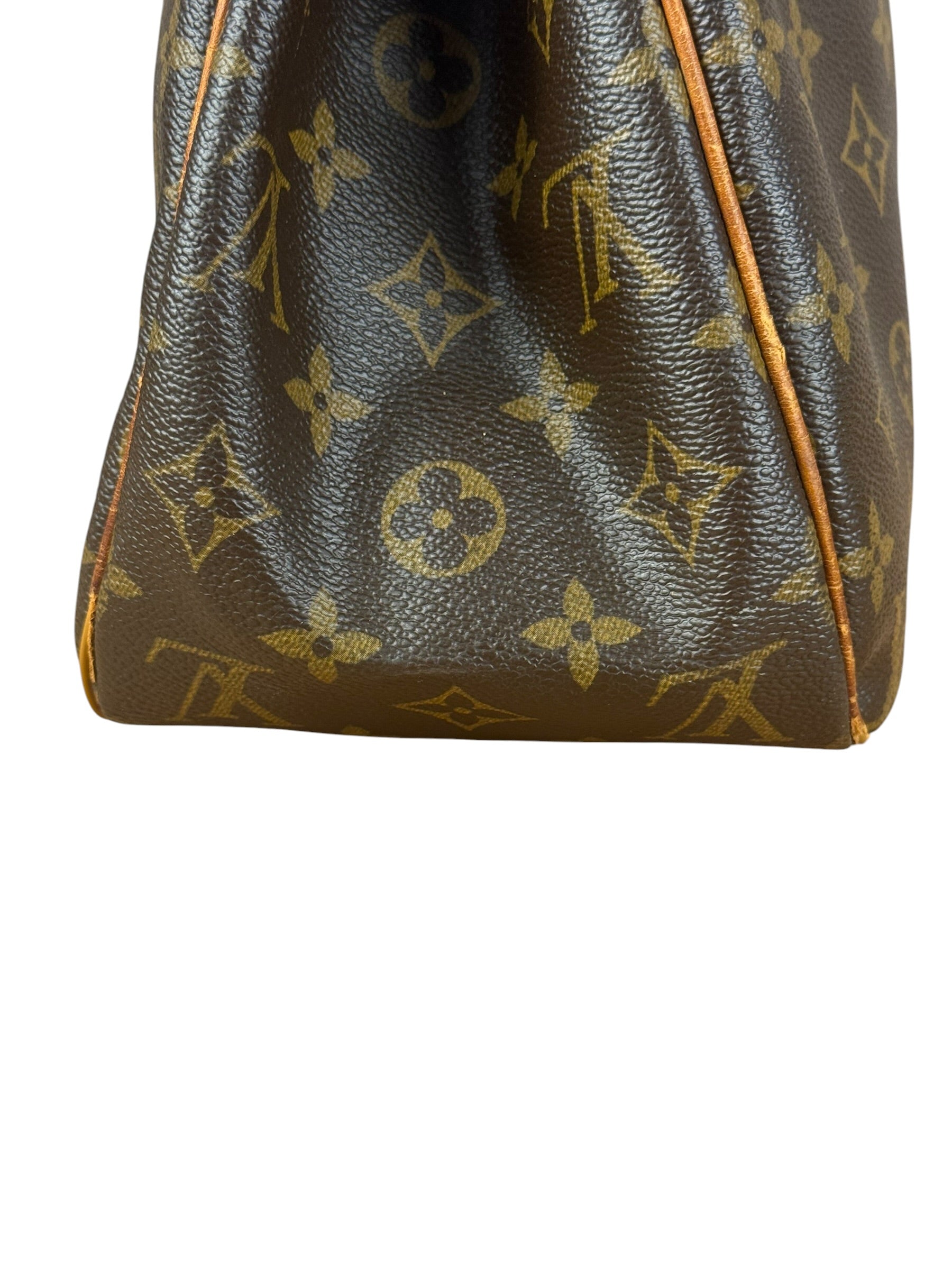 Louis Vuitton Leather Batignolles Horizontal Canvas Monogram Tote Bag