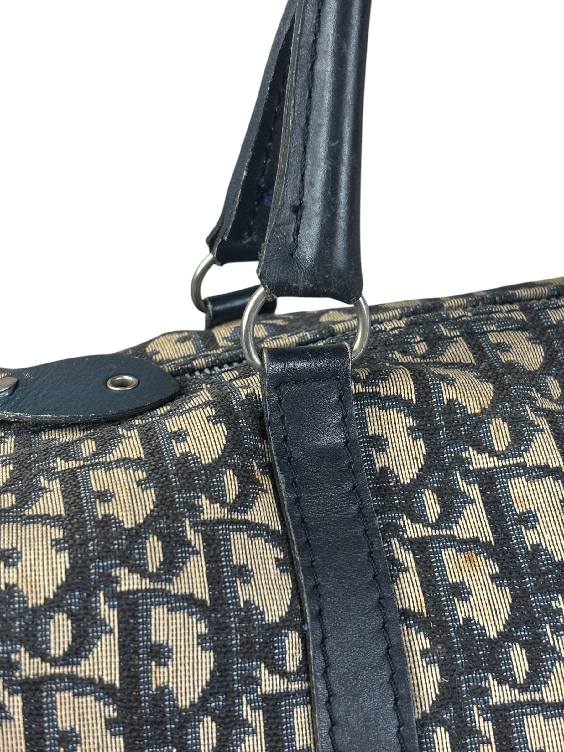 Christian Dior Canvas Monogram Trotter Mini Boston Hand Bag
