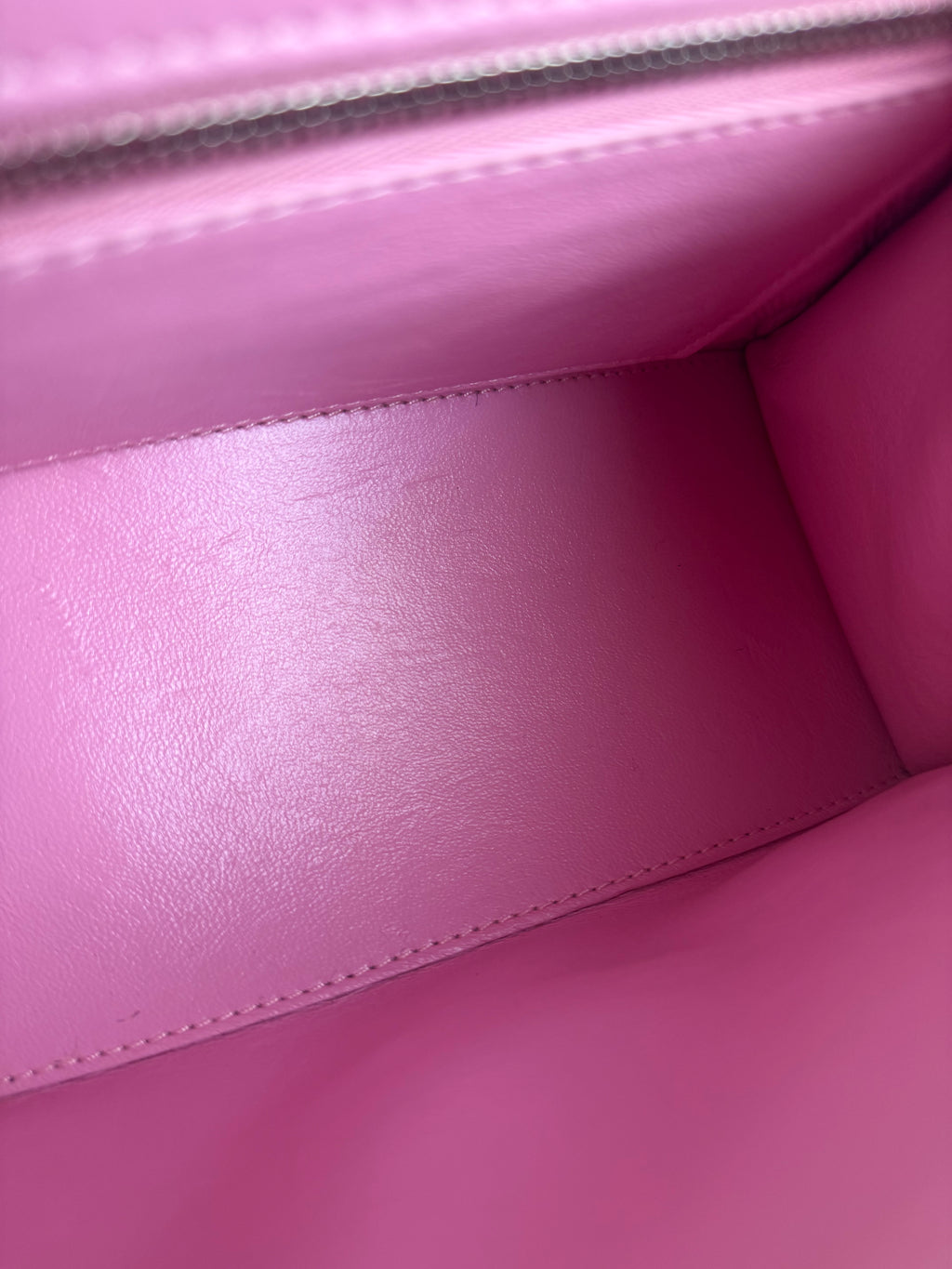 Balenciaga Pink Denim Small Hourglass 2Way Handbag