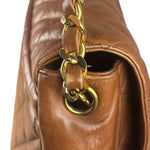 Chanel Brown Quilted Leather Flap Chain Messenger Bag
