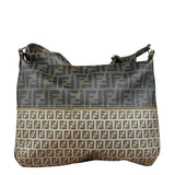 Fendi Vintage Two-Tone Leather Zucchino Messenger/Shoulder Bag