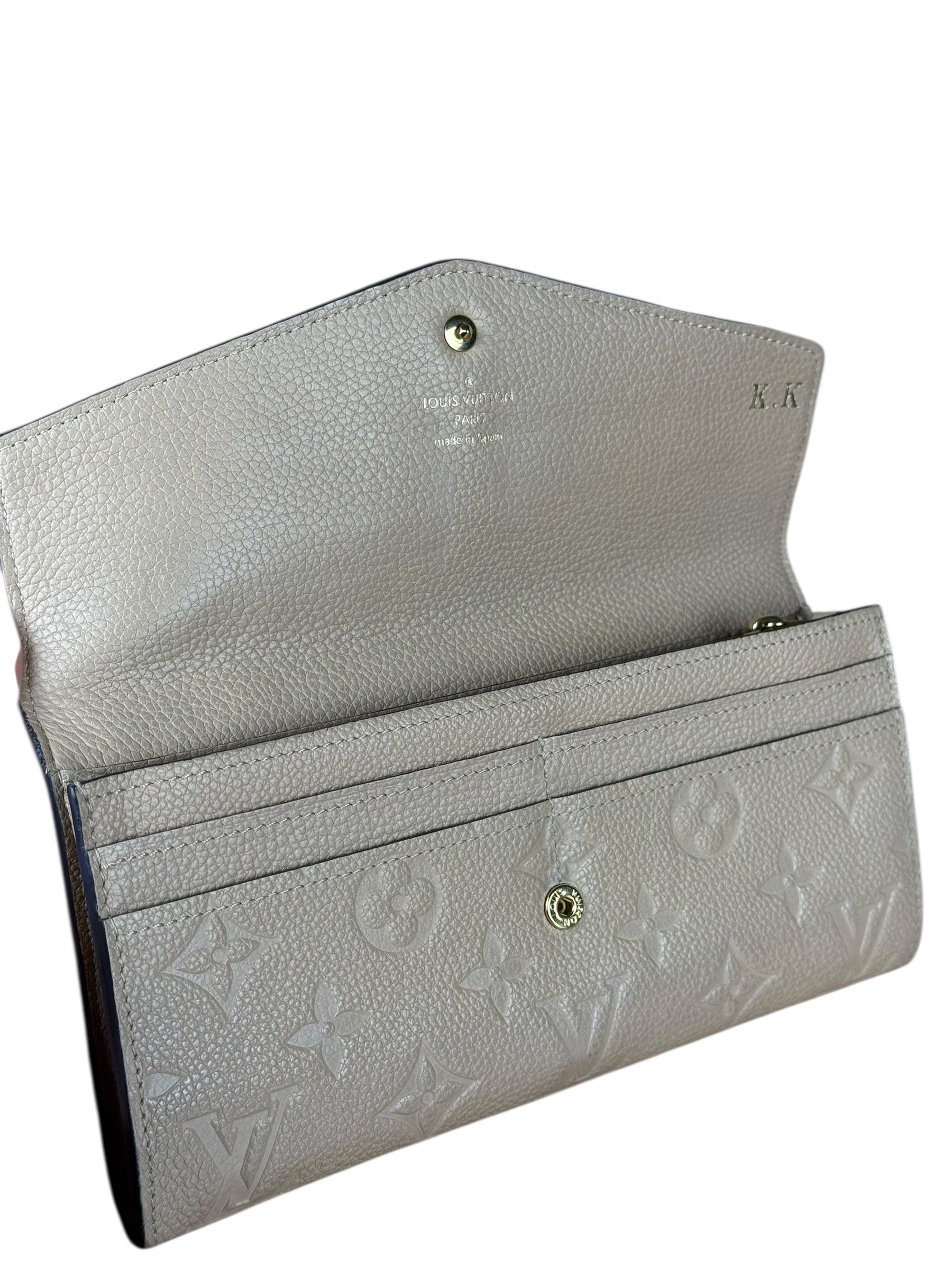 Louis Vuitton Empreinte Leather Beige Sarah Wallet