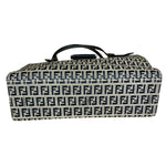 Fendi FF Buckle Navy Zucca Tote Handbag