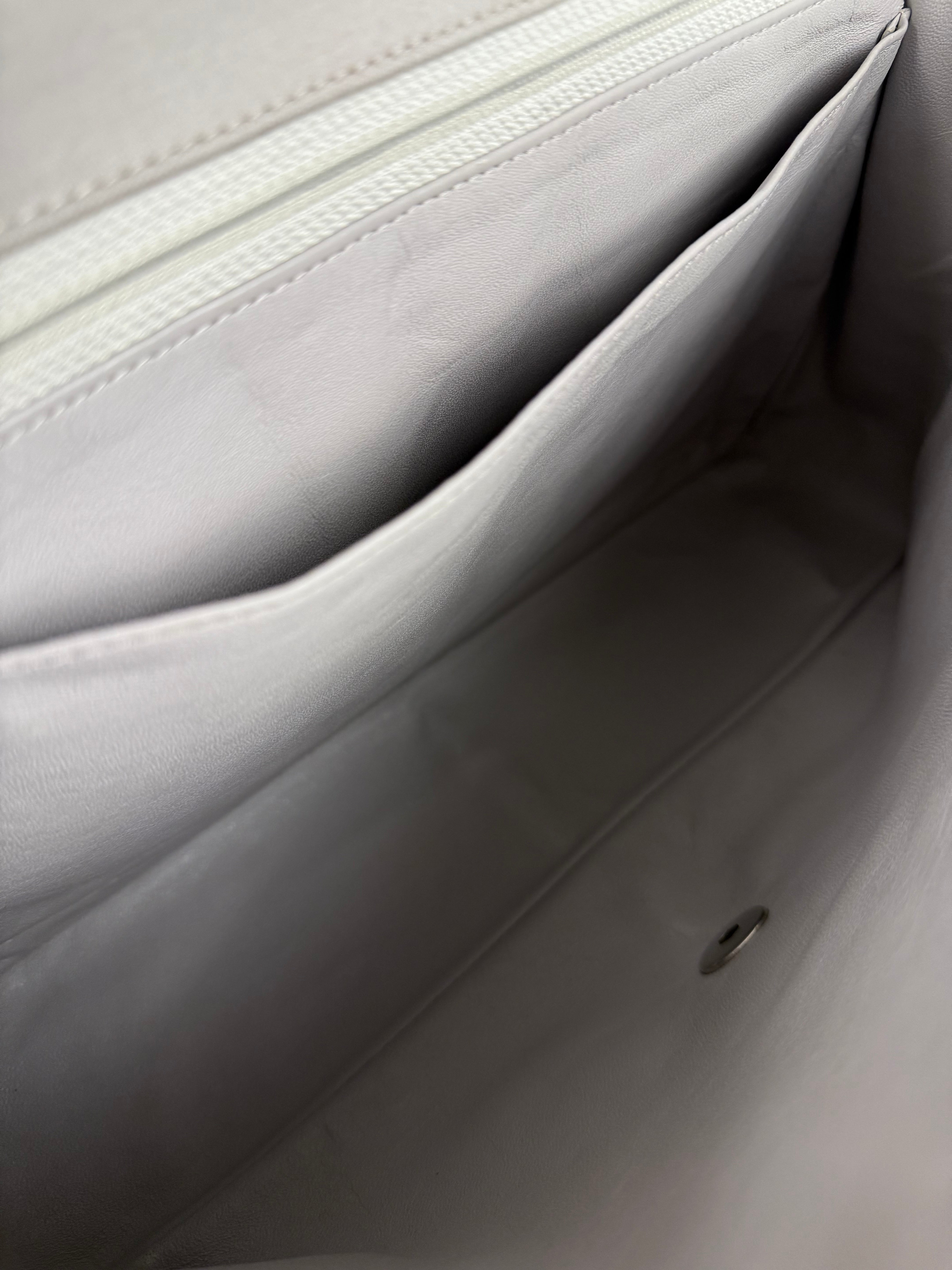 Chanel Grey Cotton M Classic Flap