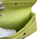 Chanel Yellow Neon Quilted Leather Classic Double Flap Bag 2010