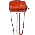Chanel Red Quilted Mini Flap Wallet on Chain Bag 2011