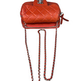 Chanel Red Quilted Mini Flap Wallet on Chain Bag 2011