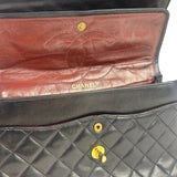 Chanel Black Quilted Leather Double Flap Small Bag