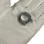 Fendi Vintage Silver Baguette Band Ring