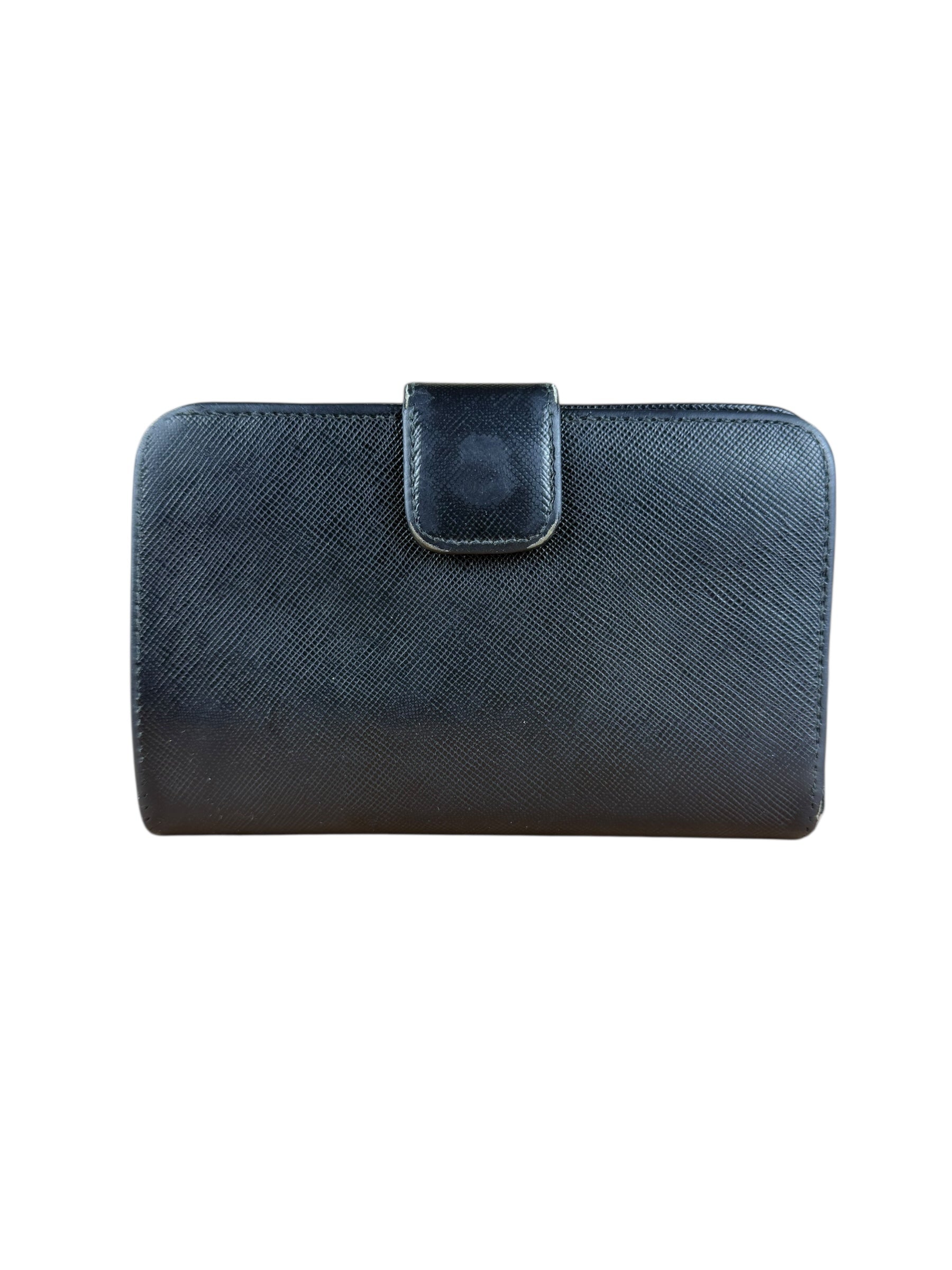 Prada Saffiano Zip Compact Wallet