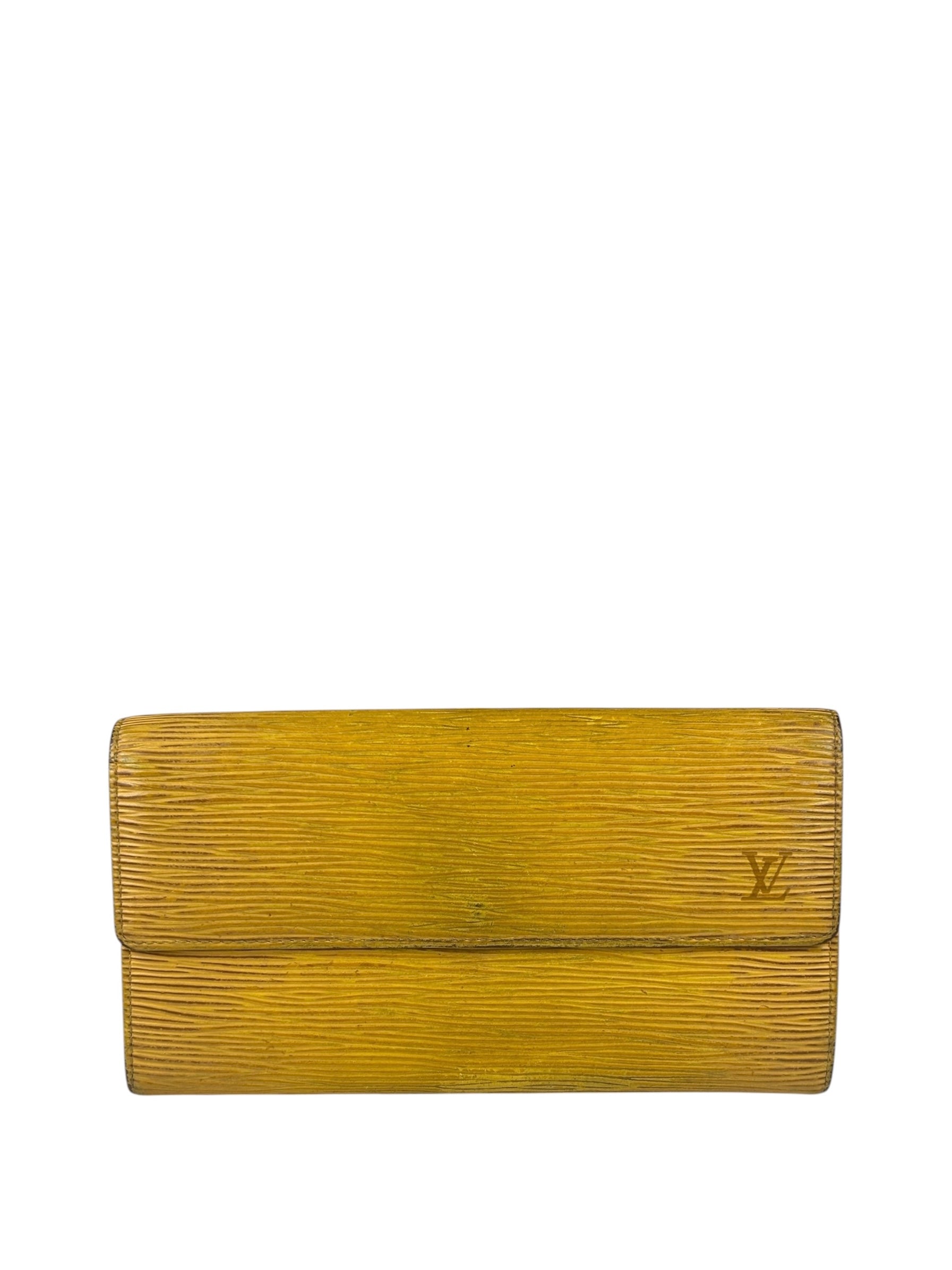 Louis Vuitton Yellow Epi Leather Long Wallet