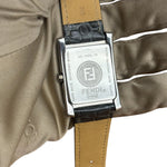 Fendi Tank White Dial Grey Croc Strap
