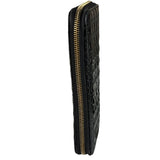 Christian Dior Black Patent Leather Zip-Around Long Wallet