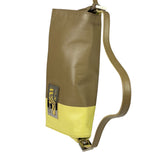 Fendi Camel Tan/Lime Yellow Leather Flap Pochette
