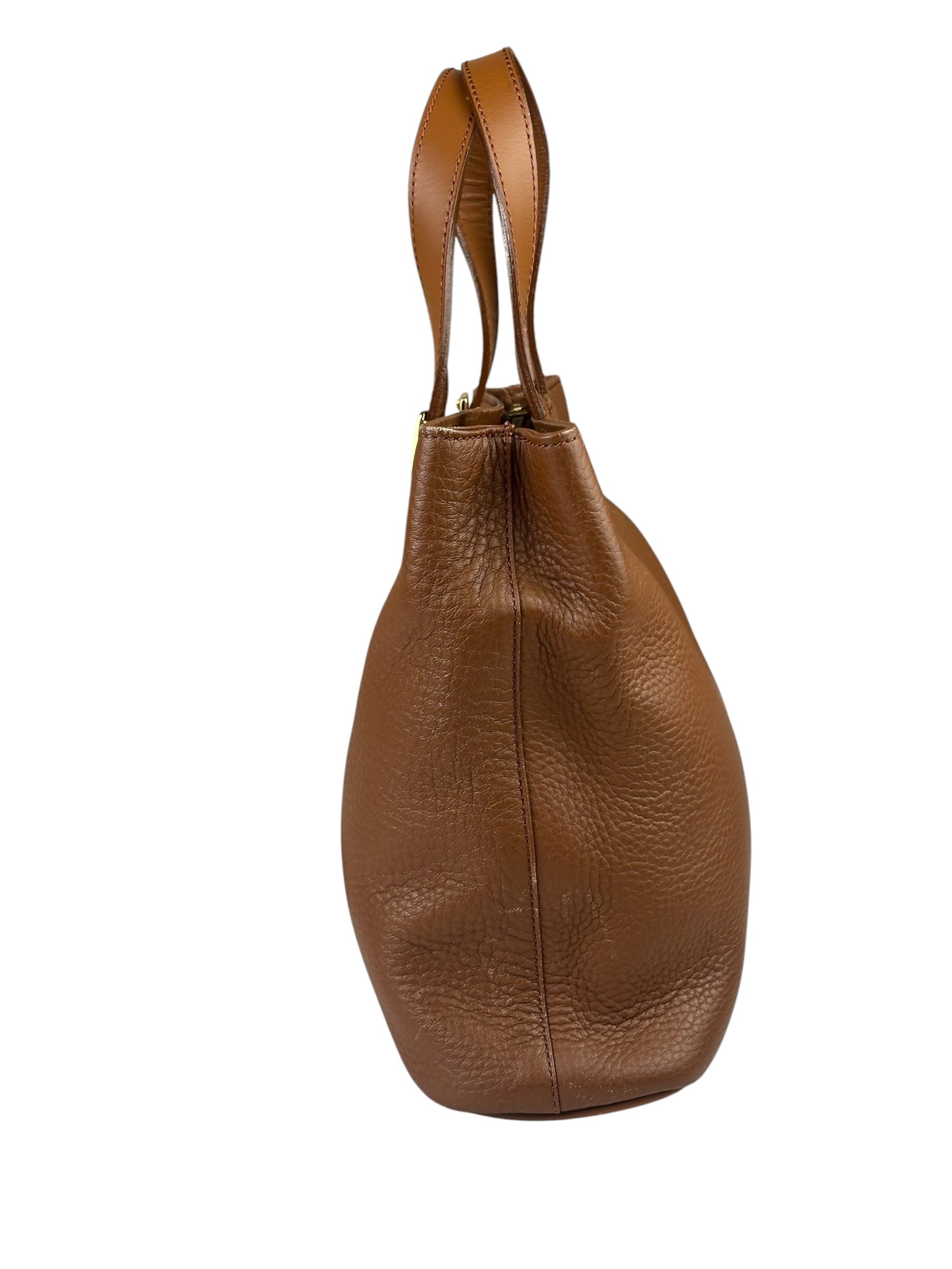 Burberry Vintage Tan Brown Leather Chestnut Shoulder Bag