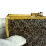 Celine Vintage Brown Macadam Bifold Kisslock Wallet