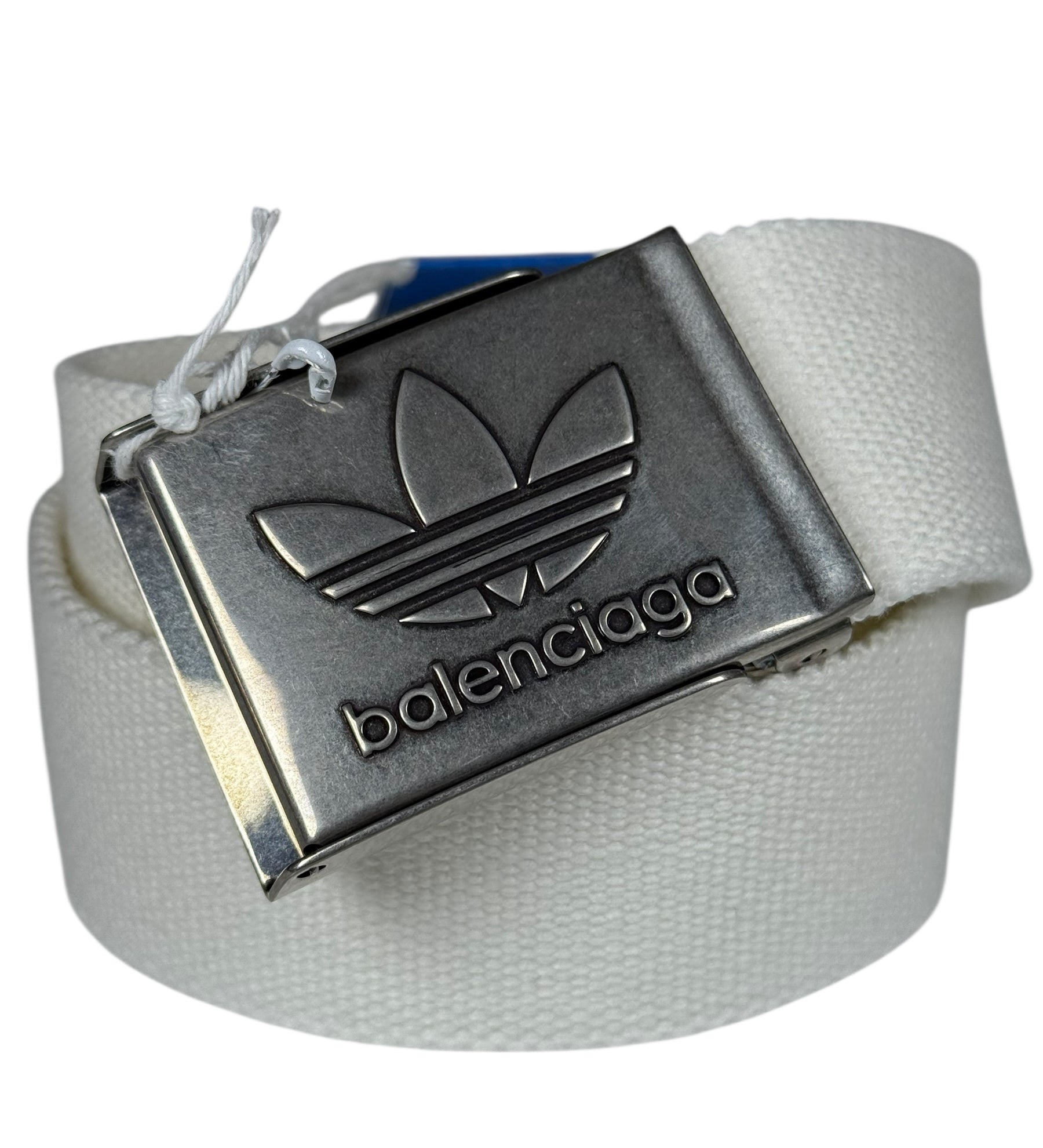 Balenciaga X Adidas White Canvas Belt