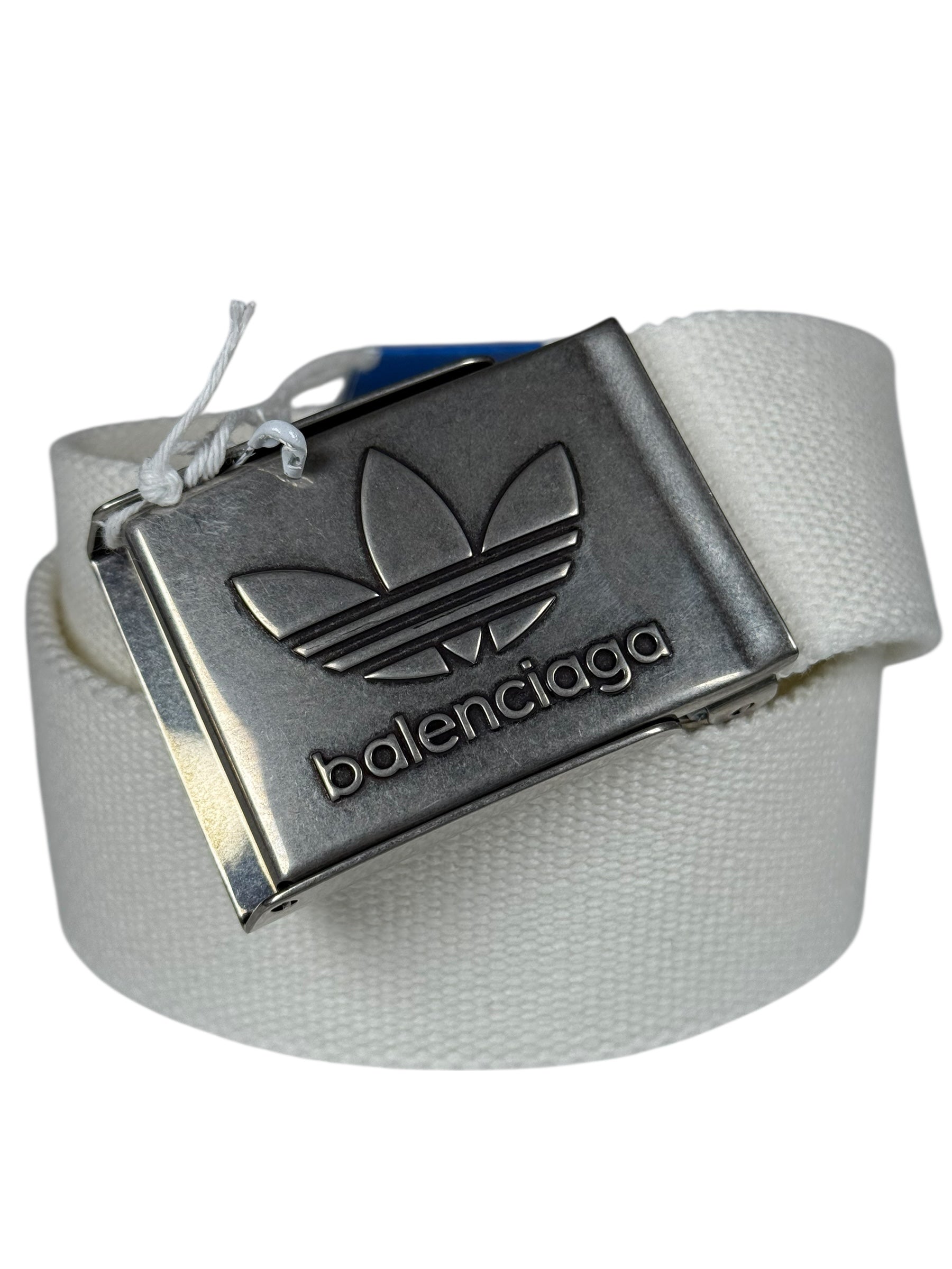 Balenciaga X Adidas White Canvas Belt