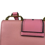 Miu Miu Pink Leather Madras Crystal Embellished Shoulder Bag