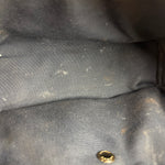 Coach Cosmetic Pouch Navy Blue Pebbled Leather