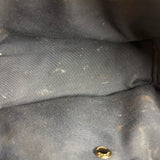 Coach Cosmetic Pouch Navy Blue Pebbled Leather