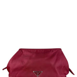 Prada Red Nylon Cosmetic Clutch