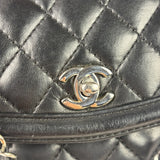 Chanel Black Quilted Leather Geometric Chain Flap Bag 2014