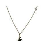 Vivienne Westwood Gold Toned Mini Bas Relief Pearl Pendant Necklace