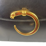 Cartier Must De Vintage Black Panthere Shoulder Bag