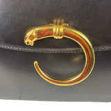 Cartier Must De Vintage Black Panthere Shoulder Bag