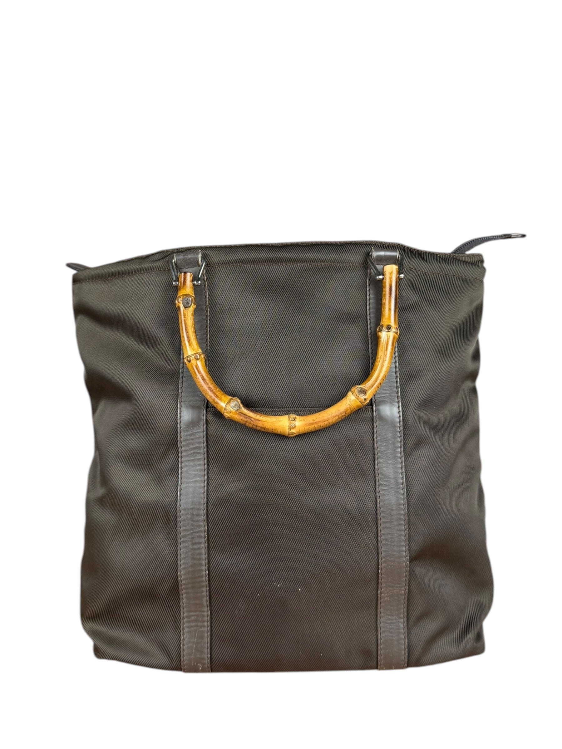 Gucci Nylon Bamboo Top Handle Bag