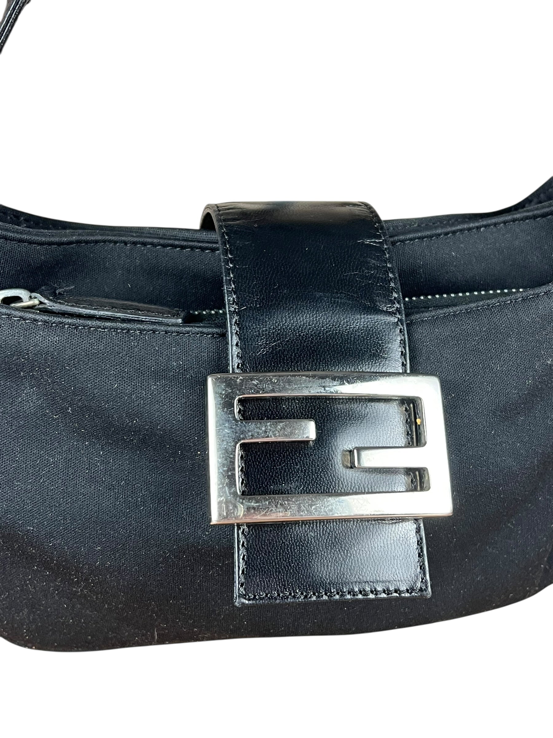 Fendi Mini Baguette Neoprene Black