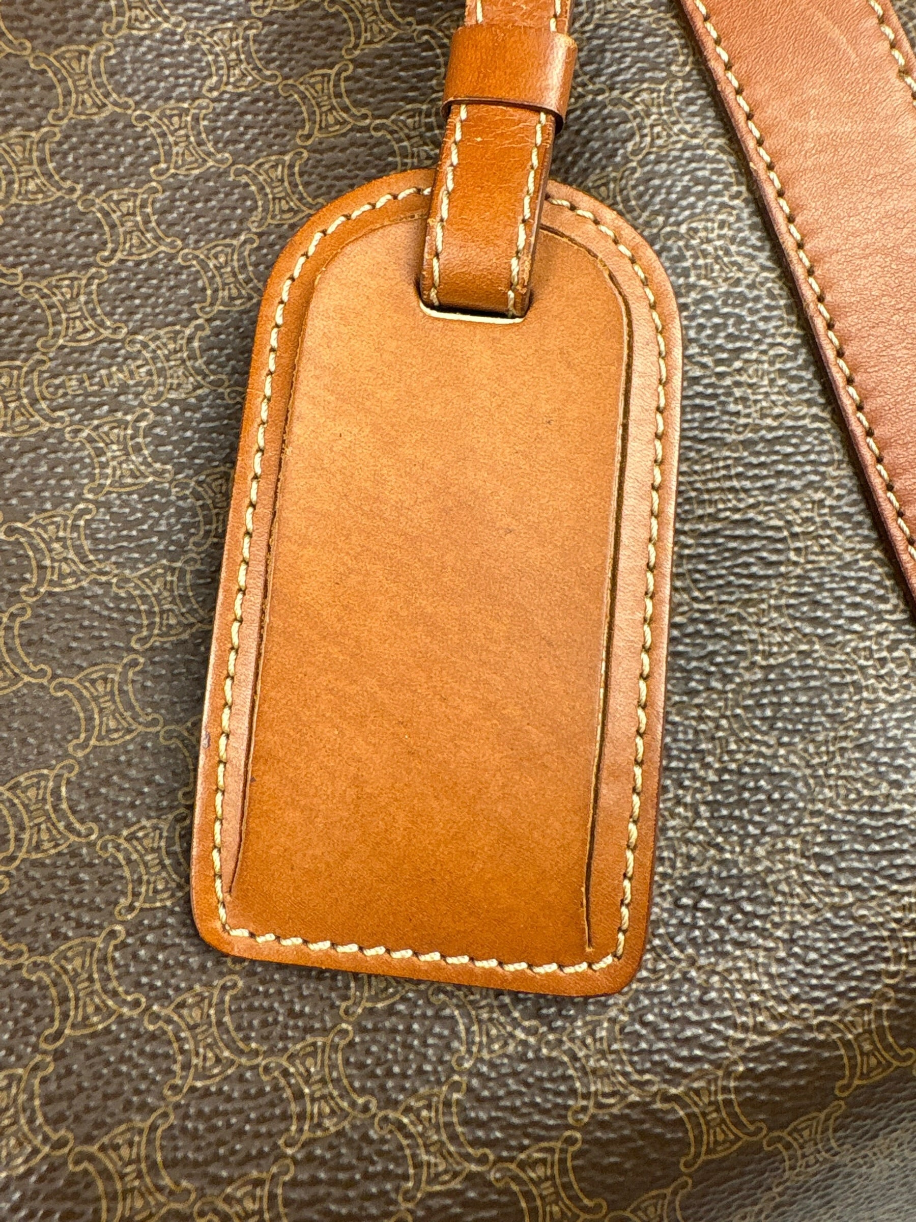Celine Vintage Macadam Weekender Boston Bag