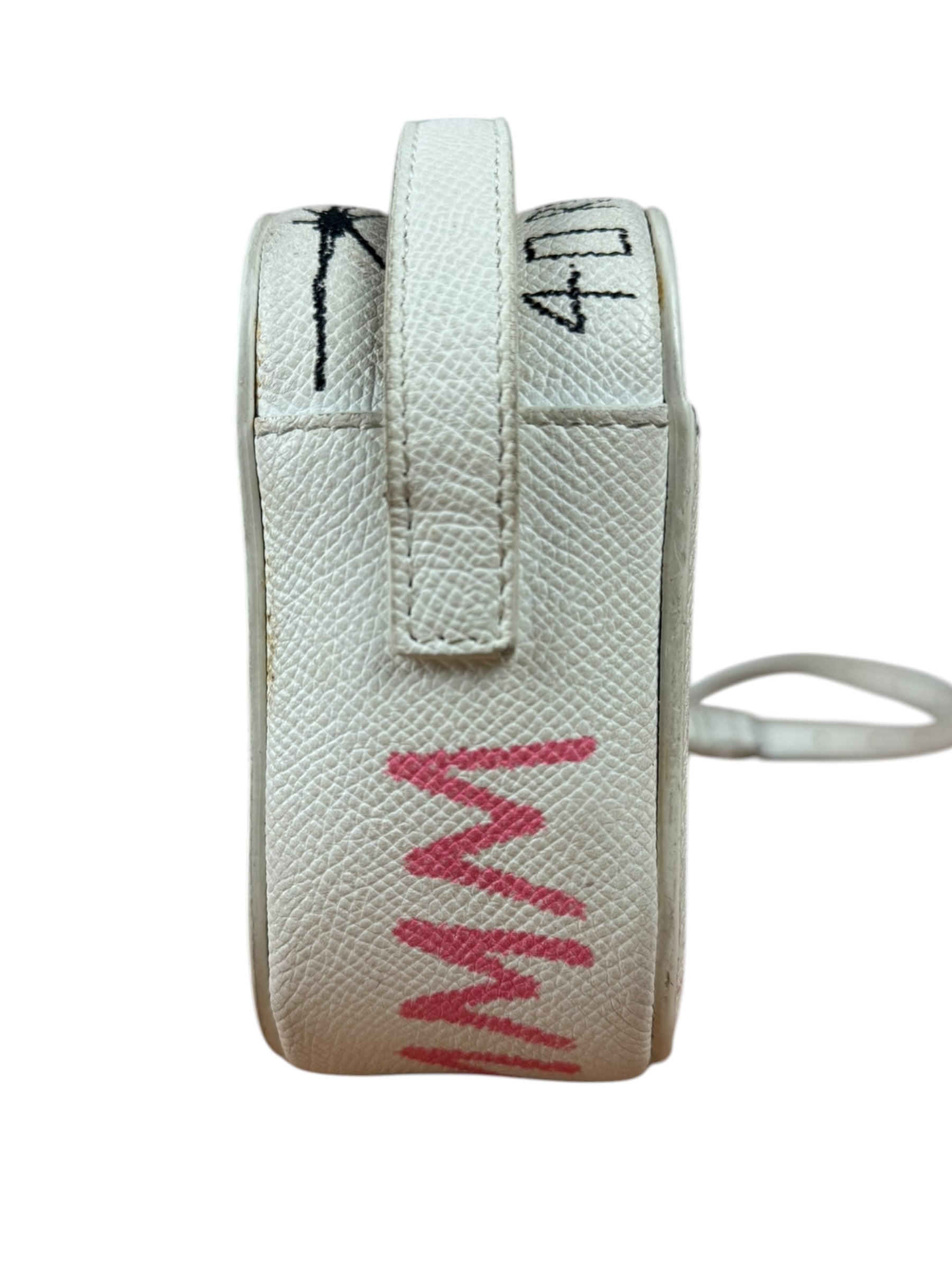 Balenciaga Graffiti Leather Camera Crossbody Bag