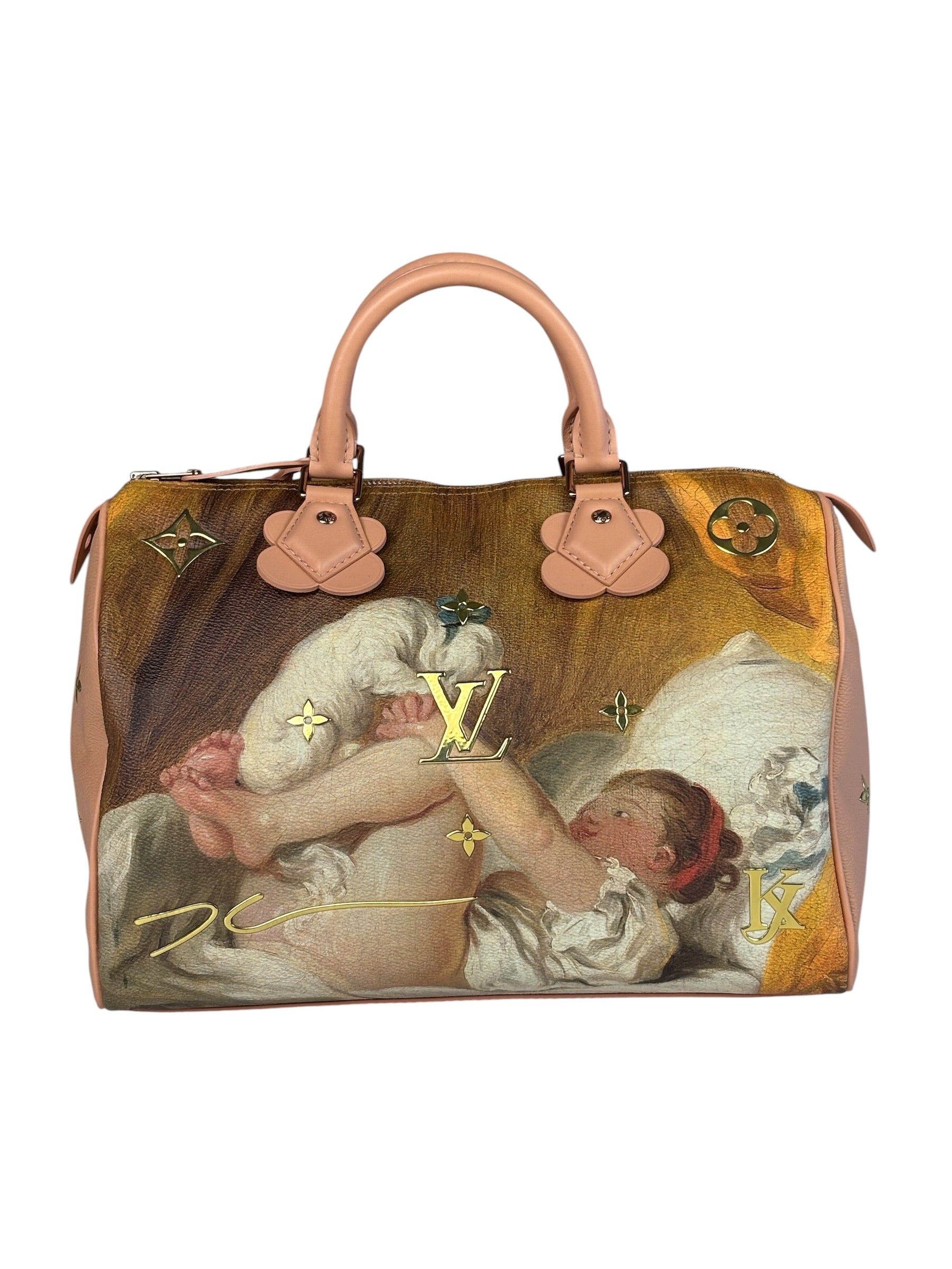 Louis Vuitton x Jeff Koons Master Faronard Peach Speedy 30