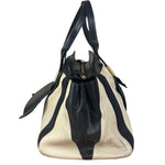 Chloe Beige/Black Leather Alice Satchel/Tote Bag