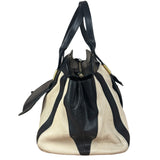 Chloe Beige/Black Leather Alice Satchel/Tote Bag