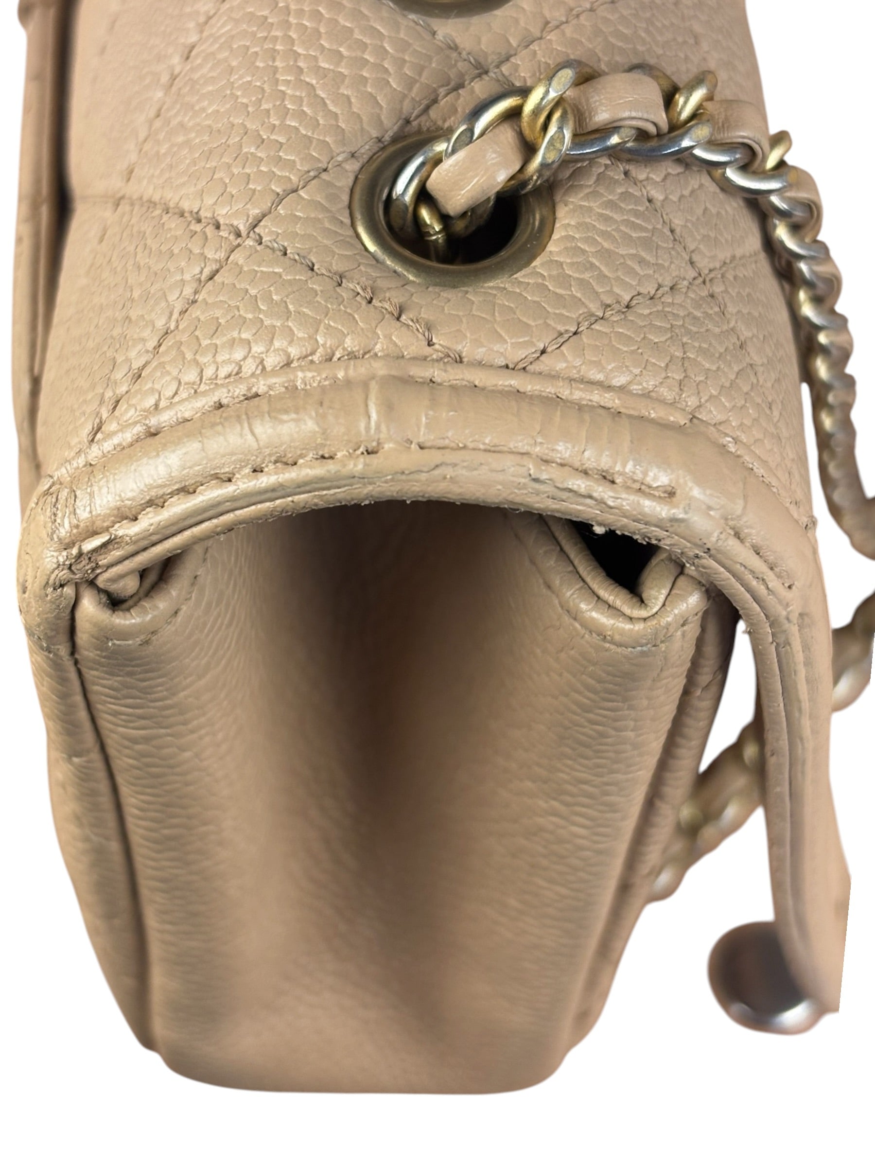 Chanel Beige Caviar S Filigree Flap 2016
